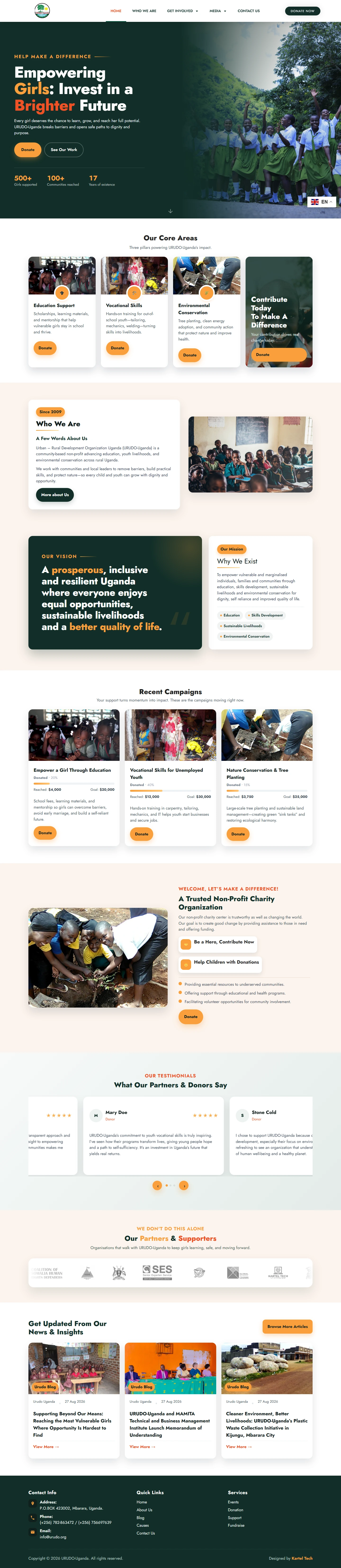 URUDO Uganda website full-page screenshot